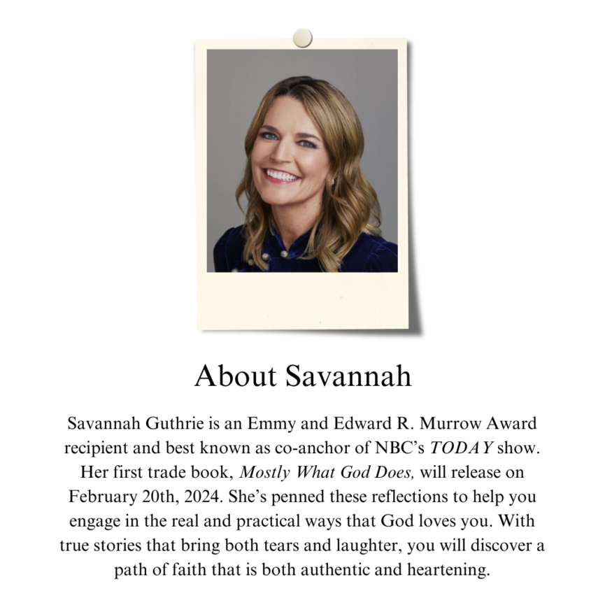 Savannah Guthrie Bio